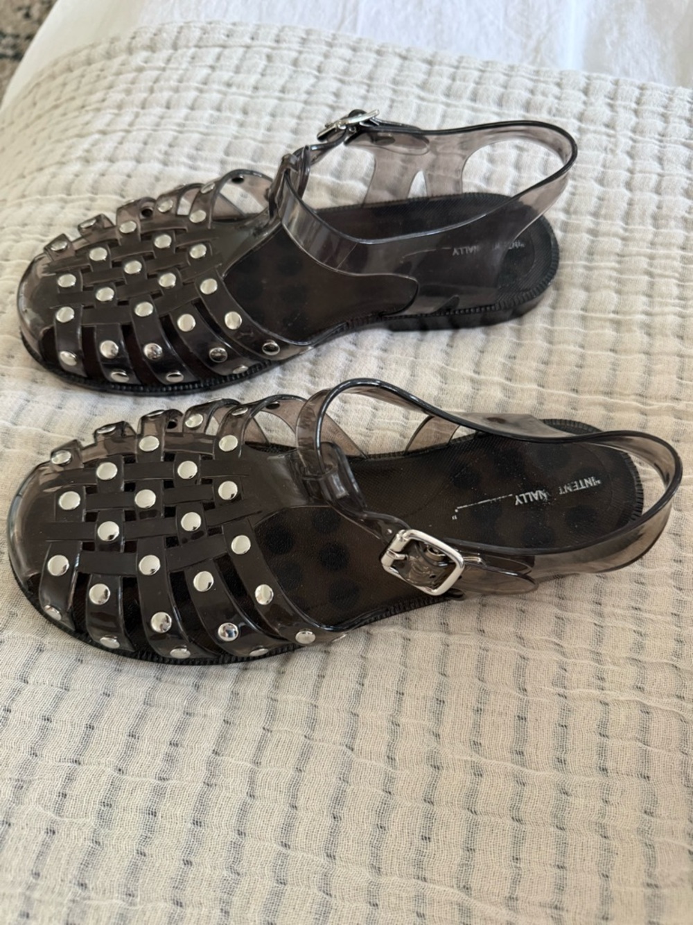 Intentionally Blank Black Studded Jelly Sandals - Women - Picture 3 of 5
